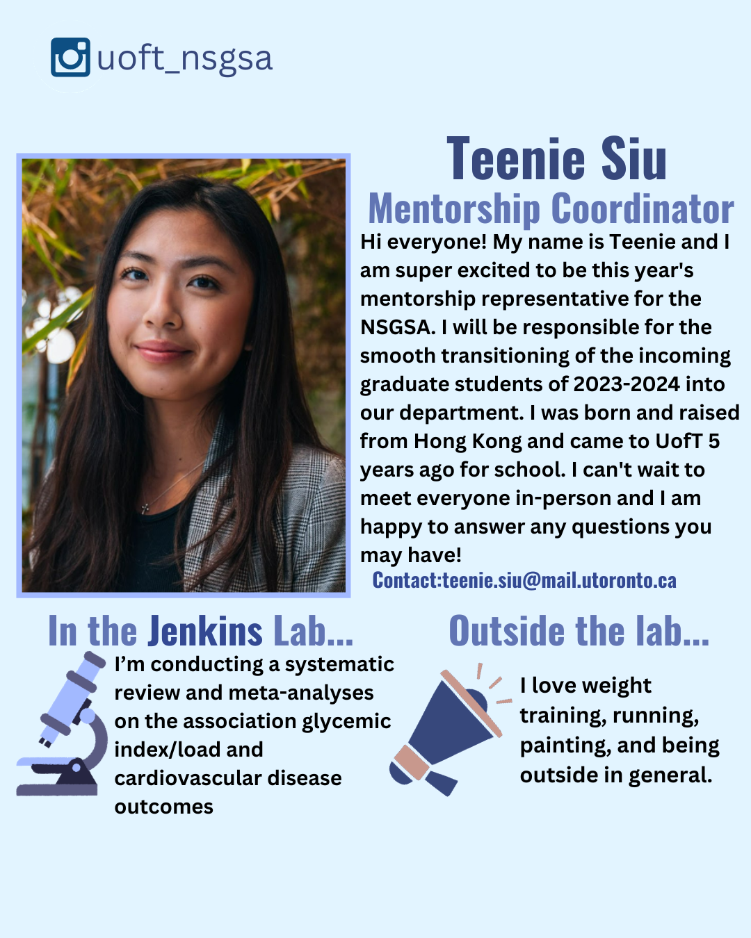 Teenie Siu, Mentorship Coordinator