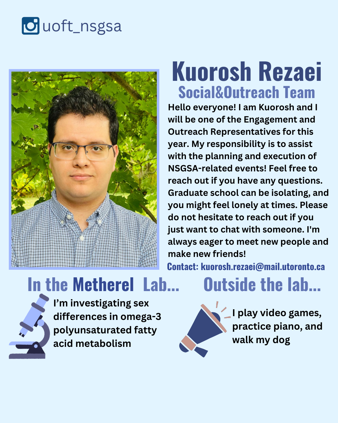 Kuorosh Rezaei, Social & Outreach Team