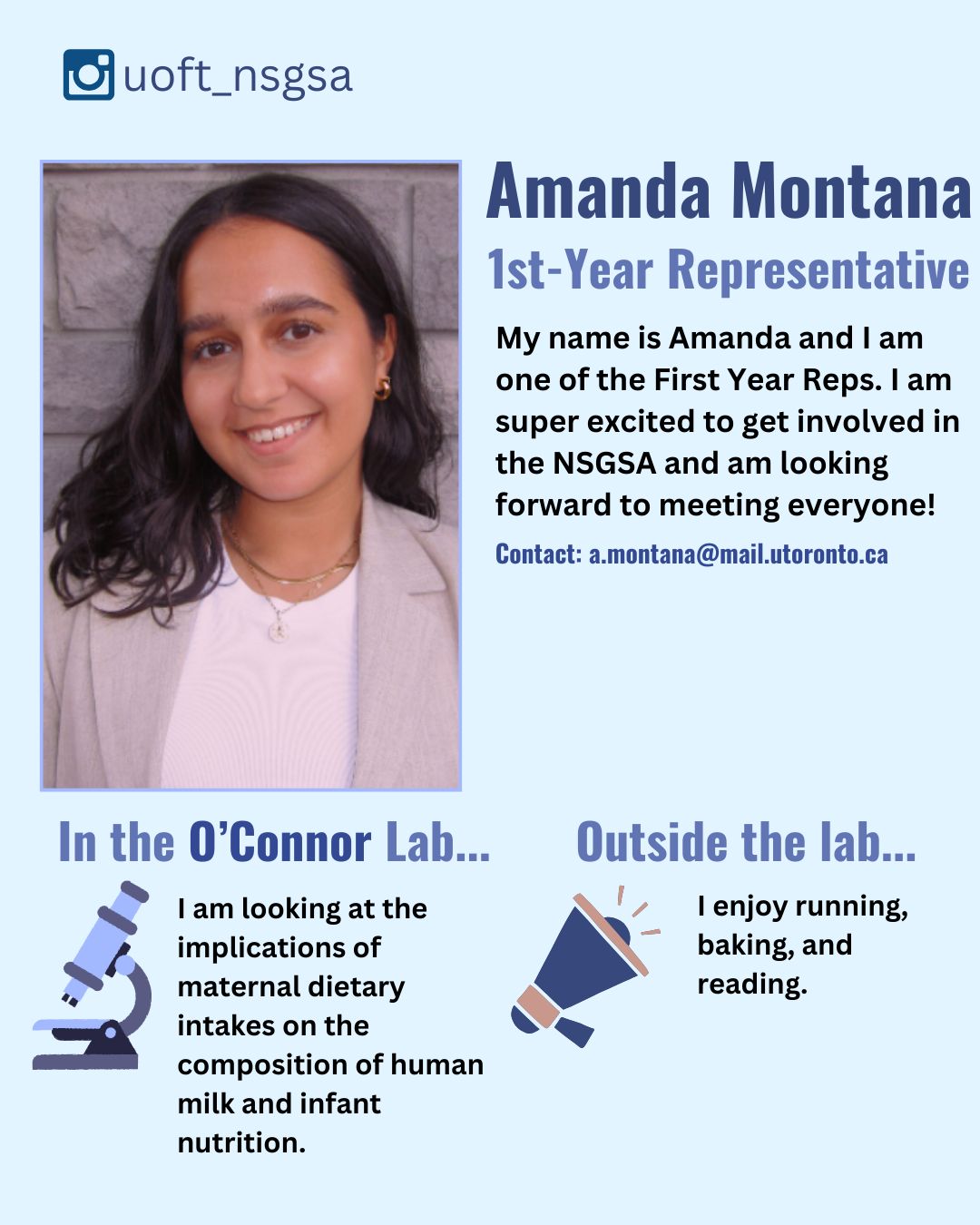 Amanda Montana, 1st Year Representative