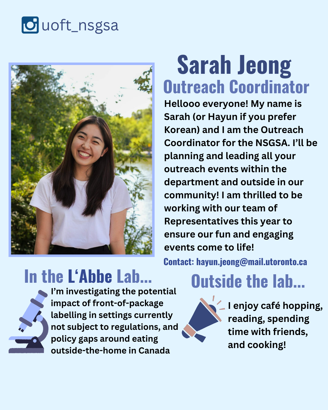 Sarah Jeong, Outreach Coordinator